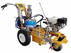 Airless cold paint spraying road line striping marking machine single gun or double guns