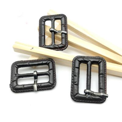 China Cheap Price Black Color Rectangle Shape Roller Pin Nickel Free Nylon Belt Buckle for sale