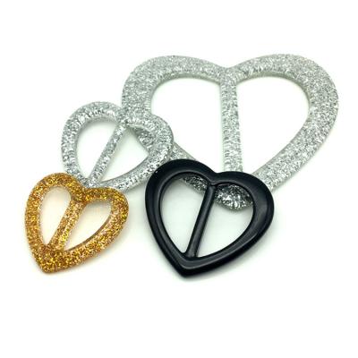 China Supplier nickel free fashion china waist adjuster heart shaped belt buckle for garment for sale