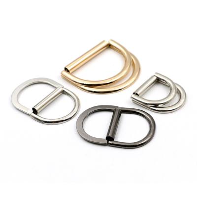 China 1 Inch Nickel Free 2 Half Inch Round Shape Metal Double D-Ring Buckle Bag Belt Accessories for sale