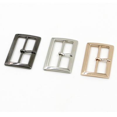 China Custom Black Gold Nickel Free Plating Silver Plating Tri Square Gun Slip Metal Belt Buckle For Coat for sale