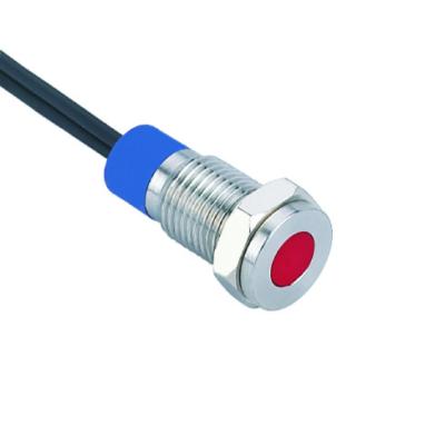 China LYAN product plastic WIRE LED, led indicator 8mm, miniature led indicator lights, metal signal lamp, LYD8T-D/Y for sale