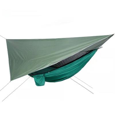 China Durable Outdoor Hammock Rain Fly, Waterproof Sunshade Camping Shelter Tent Tarp, Ultralight Nylon Covering Rain Fly for sale