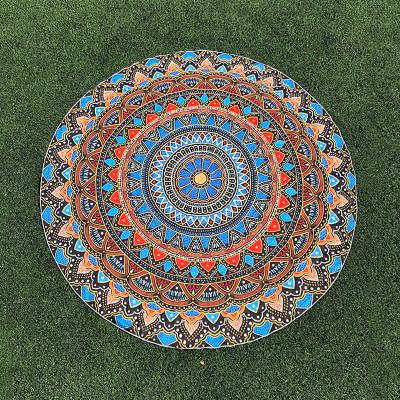 China Summer Women Sandy Swimming Sunbathing Good Quality Microfiber Printed Blanket Round Beach Towels for sale