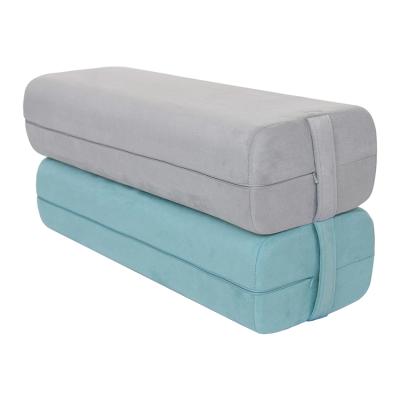 China Polyester yoga pillow exercise products yoga brick block fitness pillow set brick block yoga bolster for sale