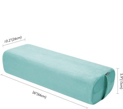 China Eco Friendly Polyester Rectangle Cotton Yoga Pillow Bolster With Handle for sale