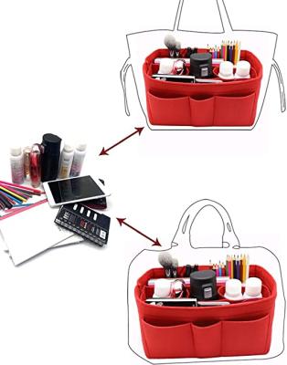 China Fashion Felt Tote Bag Diaper Bag Organizer Fabric Purse Insert In Bag With Interior Zipper Pocket for sale