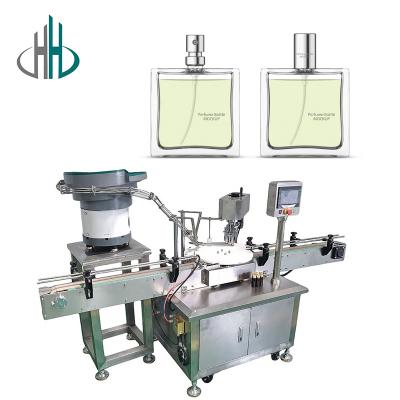 China Automatic tabletop plastic bottle jar screw and press capping machine liquid filling perfume bottle capping machines for sale