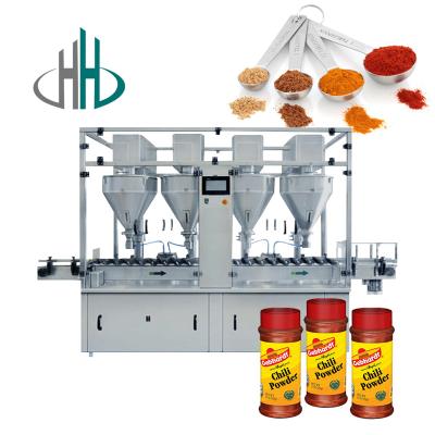 China HC-FSF-6 Jar Automatic bottle can Spice Powder bottle Chili Powder pet Filling Machine for sale