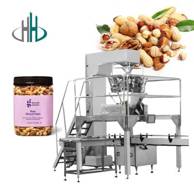 China HC-KSF-6 Automatic coffee bean rice grain granule particle nuts peanut filling machine for the can bottle and jar for sale