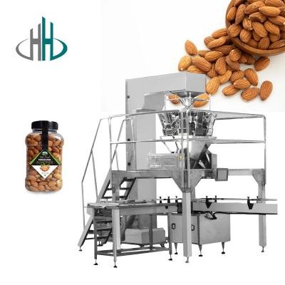 China HC-KSF-6 Jar automatic electronic granule weighing filling bottle packaging pet can filling machine production line zu verkaufen