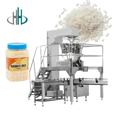 China HC-KSF-6 Jar Automatic rice grain and large-capacity tea granule weighing packing pet bottle can filling machine zu verkaufen