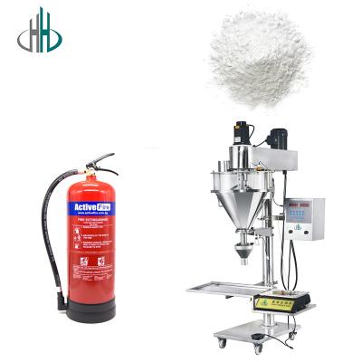 China semi automatic abc dry chemical powder filling machine for fire extinguisher for sale