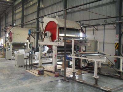 China 2400mm Width Single Cylinder Felt Making Machine Single Wire 3200mm Rail Gauge for sale