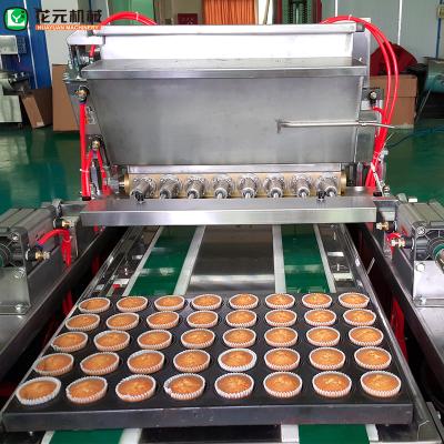 中国 Easy Operation HYDDJ-600 3-4 Tons/h High Efficiency Small Automatic Cake Making Machine Cupcake Muffin Sponge Depositor Machine 販売のため