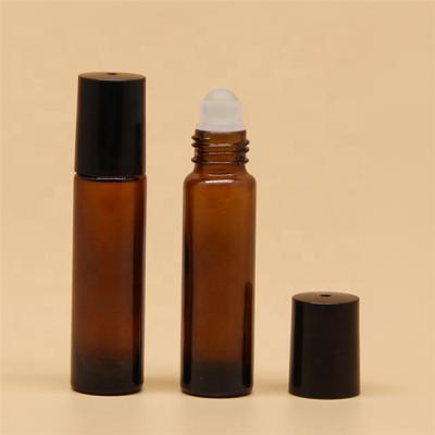 China Custom Amber Glass Personal Care Perfume Essential Oil Roll On Bottle 10ml Wholesale for sale