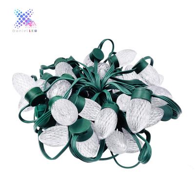 China AC LED Curtain Light C7/C9 Christmas Light String 50 LED Indoor Outdoor Waterproof Christmas Tree Decoration for sale