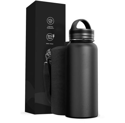 China 32 Ounce Sustainable Wide Sport Metal Canteen Leak Proof Double Wall Stainless Steel Vacuum Insulated Water Bottle for sale