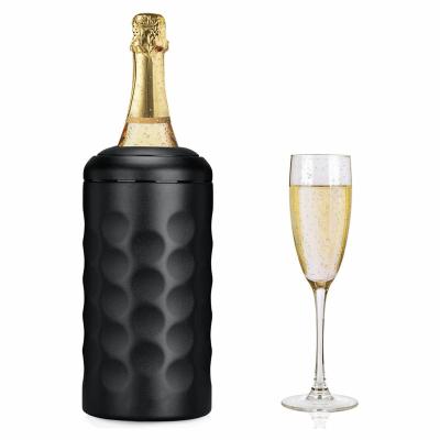 China Sustainable Custom Stainless Steel Insulated Double Wall Portable Wine Champagne Bottles Ice Bucket Wine Bottle Fridge for sale