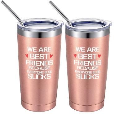 China Viable Custom Logo Rose Gold 20oz Double Wall Stainless Steel Coffee Mug Vacuum Insulated Tumbler Mugs Bulk for sale