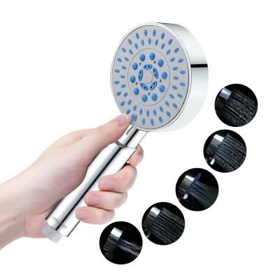 China Without Needles Economic Affordable Massage 5 Functions Hand Shower Head With Color Box Package for sale