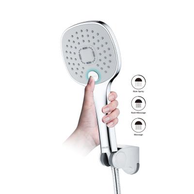 China Without Diverter Leelongs Multi Functional Handheld Rain Shower Head With Button Press Function for sale