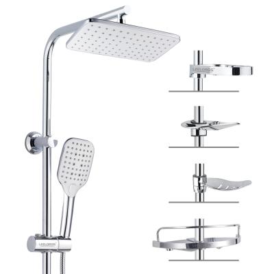 China With Complete Diverter Stainless Steel Bath Rainfall Shower Elegant Column With Select Knob Hand Shower for sale