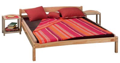 China modern double bed pine wood for sale