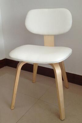 China white PU chair-Ikea style birch bentwood indoor furniture for sale