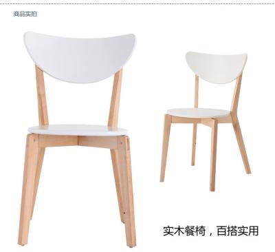 China wooden dining chair-Ikea style birch+MDF indoor furniture for sale