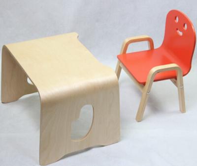 China kid table and smile chair-birch bentwood for sale