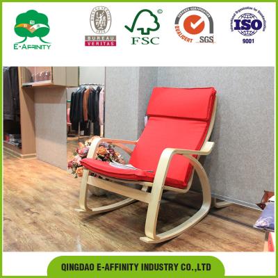 China Rocking relax chair style birch bentwood indoor furniture for sale