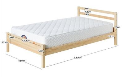 China modern single bed pine wood for sale