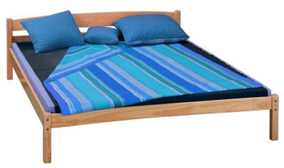 China modern double bed pine wood for sale