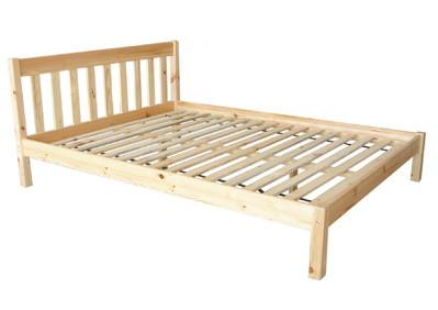 China modern double bed pine wood for sale