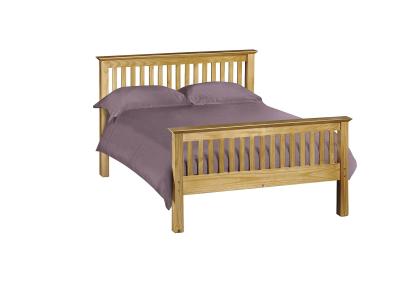 China modern double bed pine wood for sale