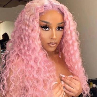 China Glueless 40inch Body Wave 100% Full Lace Brazilian Hair Wigs, Pink Lace Front Wig Hair, Human Hair Wigs 360 Full Lace for sale