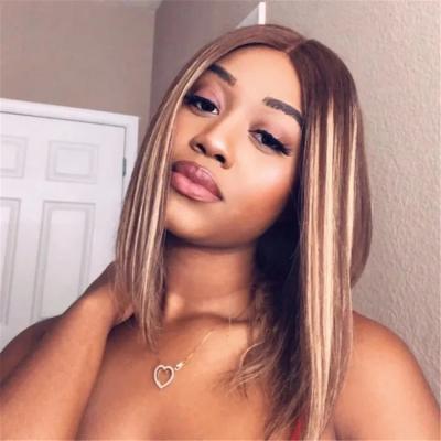 China Good Quality Silky Straight Wave Highlight 4/27 Color 4/27 Lace Front Lead Dark Brown Virgin Wig, Lead Hair Wigs Highlight 4/27 Color for sale