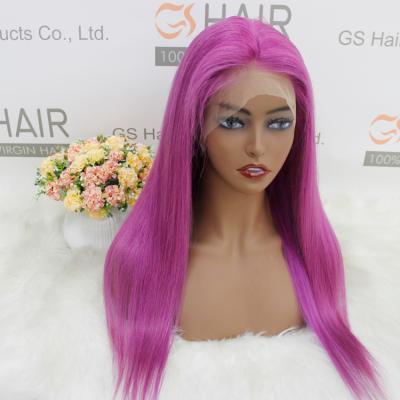 China YSE Body Wave Blonde 30 Inch Long Straight Pink 13X4 Sheer Lace Accented Hair Wigs, Highlight 10a Full Body Wave Hair Wig for sale