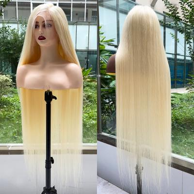 China Full Lace Wig Silky Straight Unprocessed Virgin Silky Straight Wave Top Knots Only, Transparent Wigs Manufacturer, Russian Blonde Full Lace Wig for sale