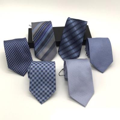 China Fashoion Business Men's Business Suit Handmade Striped Formal Work Tie Jacquard Silk Stain Wedding Casual for sale