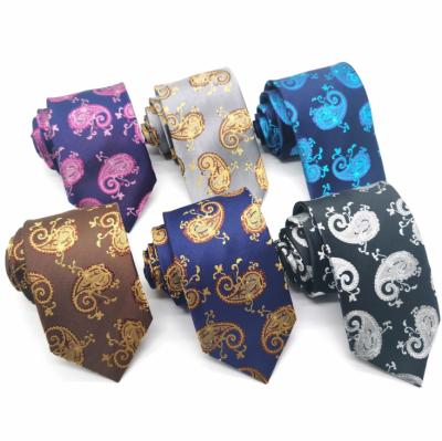 China Fashion Casual Formal High End Silk Tie 8cm Cashew Flower Tie for sale