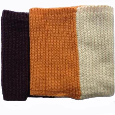 China Good Quality Mohair Acrylic Color Striped Lovely Warm Knitted Scarf Snood for sale