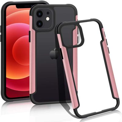 China 360 Full Cover TPU PC Clear Shockproof Shockproof Soft Phone Case Bumper Raised Edges Phone Case for Samsung A52 A72, for iphone 11/12 for sale