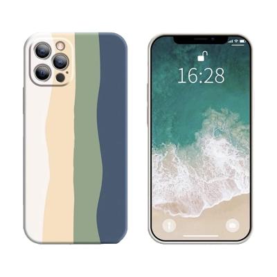 China Colorful Stylish Original Camera Phone Case Silicon Protective Phone Case With Rainbow For iphone 11 12 for sale