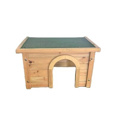 China Indoor Outdoor Windproof Mini Wooden Pet House Rabbit Nest House Hamster Nest Mickey Animal House for sale