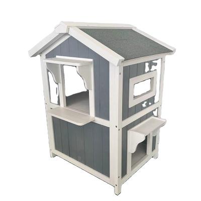 China Mini Outdoor Indoor Wooden Pet Windproof Cat Nest House Dog Nest Cat House for sale