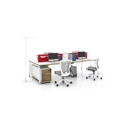 China Modern Aluminum Frame Fabric Desks Combinations Table Cubicles Office Workstation Cubicles for sale