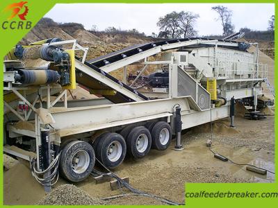 China Trailer Type Construction Waste Mobile Crusher Plant for sale