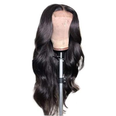 China Pure Original Natural Hair Body Wave 13*4 Lace Frontal Human Virgin Hair Wigs Full Cuticle Aligned Unprocessed Indian Virgin Hair Wigs Body Wave for sale